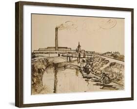 Factory and Laundresses at La Roubine Du Roi-Vincent van Gogh-Framed Giclee Print