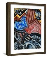 Factory and the Bridge-Olga Vladimirovna Rozanova-Framed Giclee Print