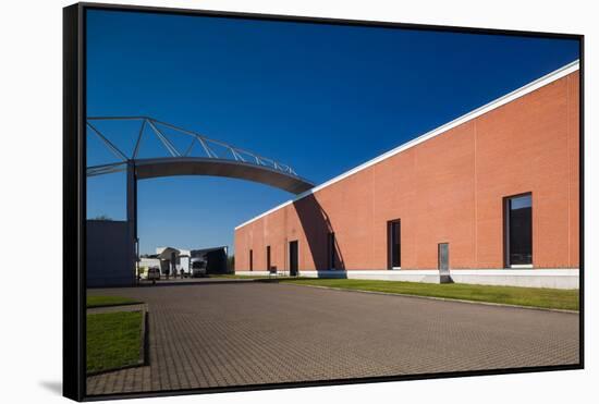 Factory building design by Alvaro Siza, Vitra Design Museum, Weil am Rhein, Baden-Wurttemberg, G...-null-Framed Stretched Canvas