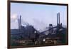 Factory Buildings Smoking from Pipes-null-Framed Photographic Print