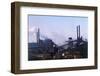 Factory Buildings Smoking from Pipes-null-Framed Photographic Print