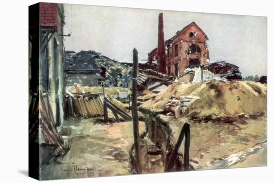 Factory Buildings, Soissons, 19 May 1915-Francois Flameng-Stretched Canvas