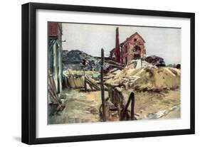 Factory Buildings, Soissons, 19 May 1915-Francois Flameng-Framed Giclee Print
