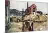 Factory Buildings, Soissons, 19 May 1915-Francois Flameng-Mounted Giclee Print