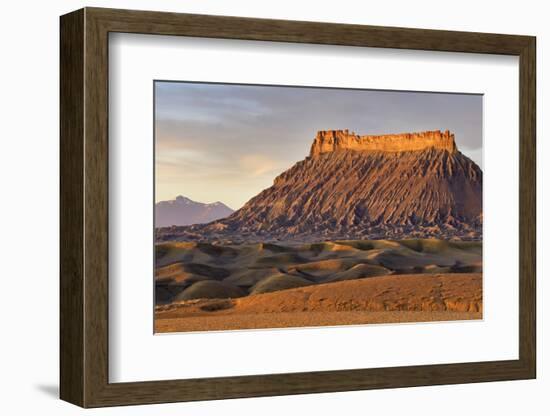 Factory Butte, the Henry Mountains, Upper Blue Hills Near Hanksville, Utah, USA-Chuck Haney-Framed Photographic Print