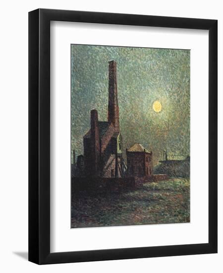 Factory by Moonlight-Maximilien Luce-Framed Giclee Print