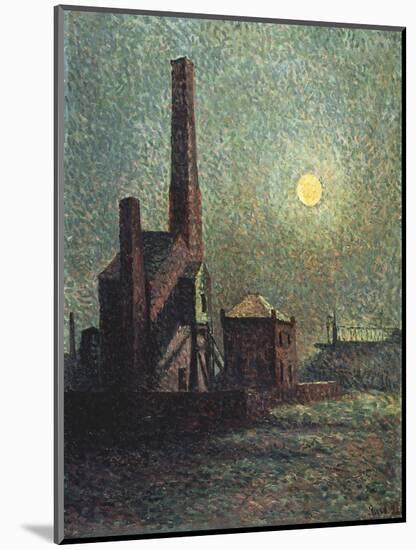 Factory by Moonlight-Maximilien Luce-Mounted Giclee Print