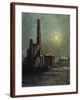 Factory by Moonlight-Maximilien Luce-Framed Giclee Print