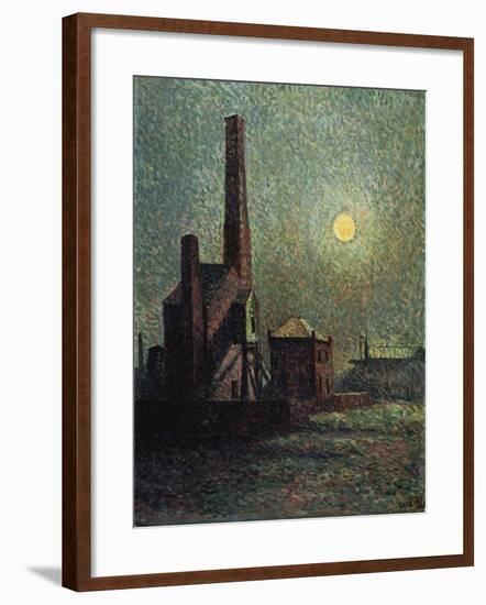 Factory by Moonlight-Maximilien Luce-Framed Giclee Print