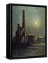 Factory by Moonlight-Maximilien Luce-Framed Stretched Canvas