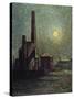 Factory by Moonlight-Maximilien Luce-Stretched Canvas