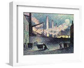 Factory Chimneys at Couillet, 1903-Maximilien Luce-Framed Giclee Print