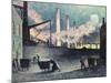 Factory Chimneys at Couillet, 1903-Maximilien Luce-Mounted Giclee Print