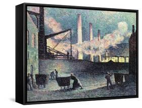 Factory Chimneys at Couillet, 1903-Maximilien Luce-Framed Stretched Canvas