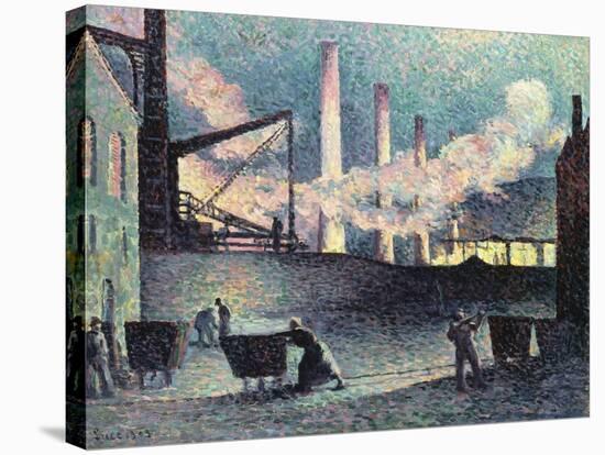 Factory Chimneys at Couillet, 1903-Maximilien Luce-Stretched Canvas