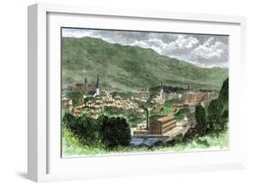 Factory in North Adams Where Chinese Immigrants Worked, Massachusetts, 1870-null-Framed Giclee Print