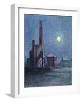 Factory in the Moonlight-Maximilien Luce-Framed Giclee Print