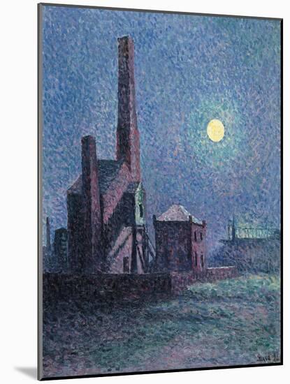 Factory in the Moonlight-Maximilien Luce-Mounted Giclee Print
