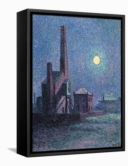 Factory in the Moonlight-Maximilien Luce-Framed Stretched Canvas