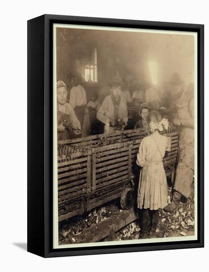 Factory of Lowden Canning Company-Lewis Wickes Hine-Framed Stretched Canvas