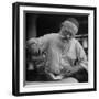 Factory Union Member David Zwiren Using Steam Iron-Ralph Morse-Framed Photographic Print