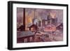 Factory with Blast Furnace-August Dressel-Framed Giclee Print