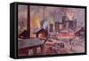 Factory with Blast Furnace-August Dressel-Framed Stretched Canvas