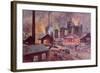 Factory with Blast Furnace-August Dressel-Framed Giclee Print