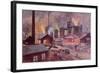 Factory with Blast Furnace-August Dressel-Framed Giclee Print