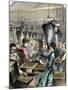 Factory Workers Making Rifle Cartridges, c.1870-null-Mounted Giclee Print