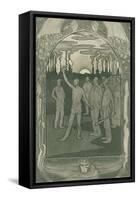Factory workers stand strong united, 1900-Jan van der Vaardt-Framed Stretched Canvas