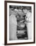 Factory Workers Testing the Newly Manufacture Cheese-Hansel Mieth-Framed Premium Photographic Print