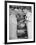 Factory Workers Testing the Newly Manufacture Cheese-Hansel Mieth-Framed Premium Photographic Print