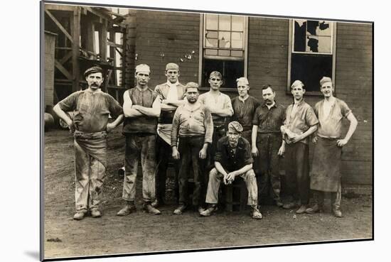 Factory Workers-null-Mounted Art Print