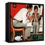 "Facts of Life", July 14,1951-Norman Rockwell-Framed Stretched Canvas