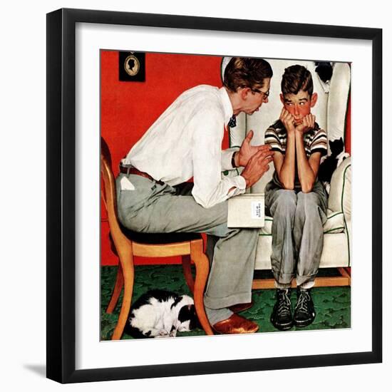 "Facts of Life", July 14,1951-Norman Rockwell-Framed Giclee Print