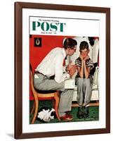 "Facts of Life" Saturday Evening Post Cover, July 14,1951-Norman Rockwell-Framed Giclee Print