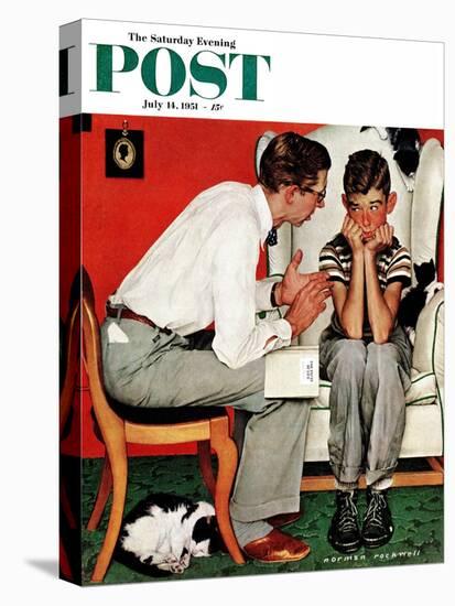 "Facts of Life" Saturday Evening Post Cover, July 14,1951-Norman Rockwell-Stretched Canvas