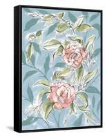 Faded Camellias II-Laura Marr-Framed Stretched Canvas