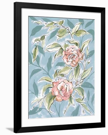 Faded Camellias II-Laura Marr-Framed Art Print