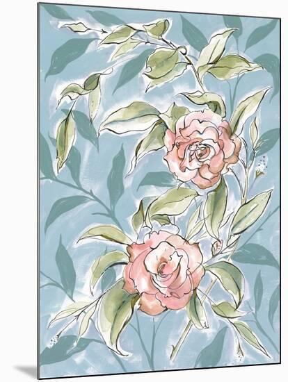 Faded Camellias II-Laura Marr-Mounted Art Print