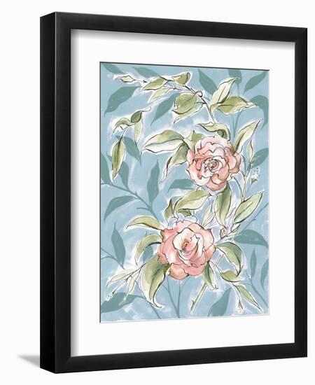 Faded Camellias II-Laura Marr-Framed Art Print