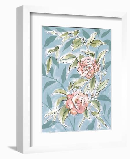 Faded Camellias II-Laura Marr-Framed Art Print