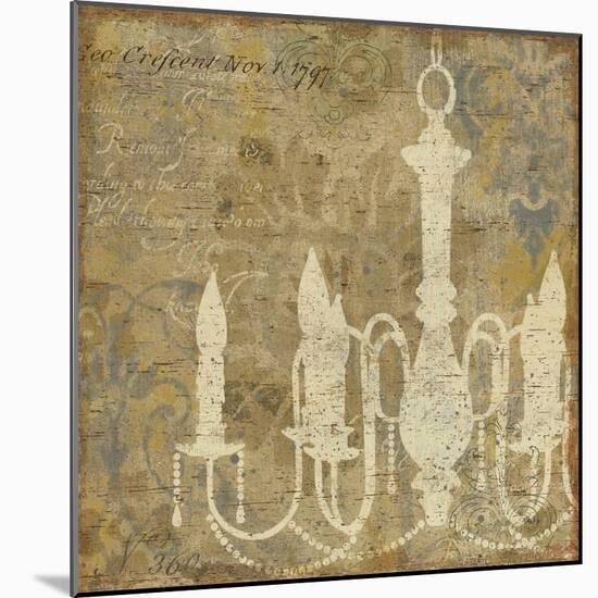 Faded Ornate I Gray No Butterfly-Pela Design-Mounted Art Print