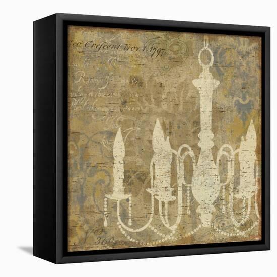 Faded Ornate I Gray No Butterfly-Pela Design-Framed Stretched Canvas