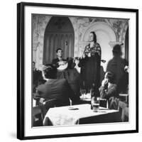 "Fado" Singer and a Guitarist Entertaining the Audience in the Lisbon Nightclub-Bernard Hoffman-Framed Photographic Print