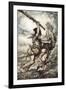 Fafner kills Fasolt', 1910-Arthur Rackham-Framed Giclee Print