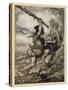 Fafner Kills Fasolt-Arthur Rackham-Stretched Canvas