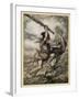 Fafner Kills Fasolt-Arthur Rackham-Framed Art Print