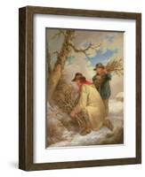 Faggot Gatherers in the Snow-George Morland-Framed Giclee Print